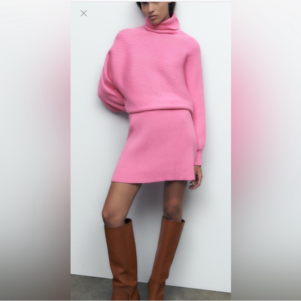 Zara Pink Long Sleeve Dress